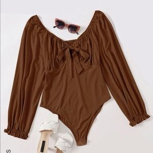 SHEIN Burnt Orange Bodysuit